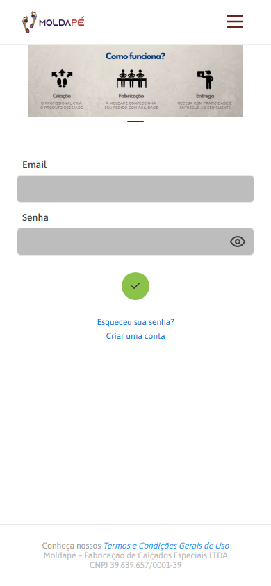Login com carrossel institucional